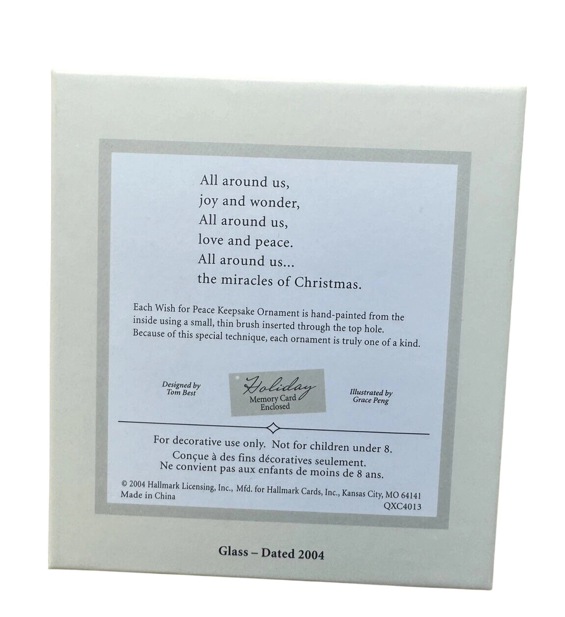 2004 A Wish for Peace Hallmark Ornament (Ball) QXC4013