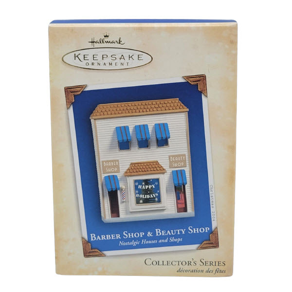 2004 Barber Shop & Beauty Shop Hallmark Ornament (Nostalgic Houses and Shops) QX8181