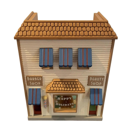 2004 Barber Shop & Beauty Shop Hallmark Ornament (Nostalgic Houses and Shops) QX8181 Image1