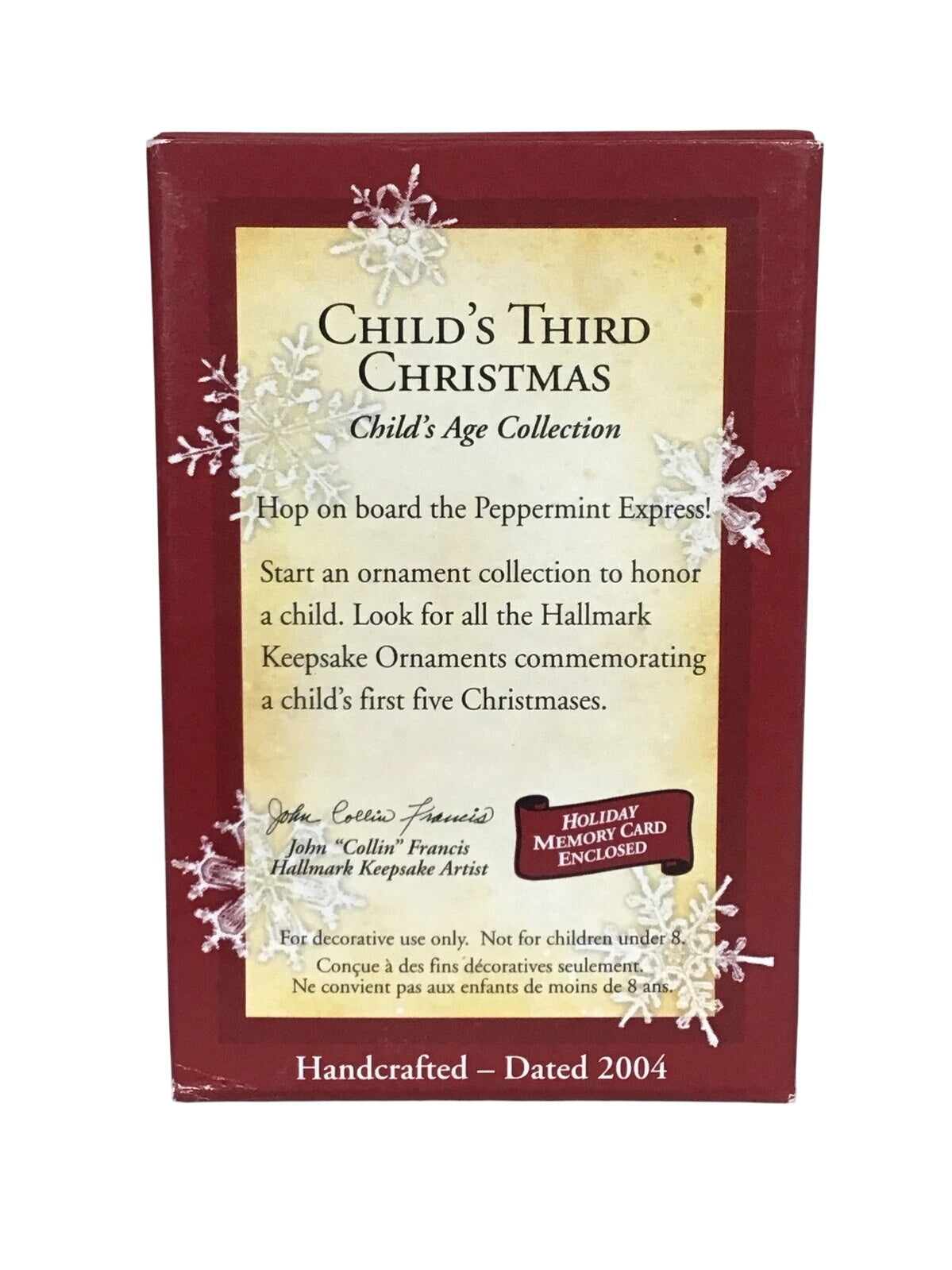 2004 Child's Third Christmas Hallmark Ornament (Child's Age Collection) QXG5764