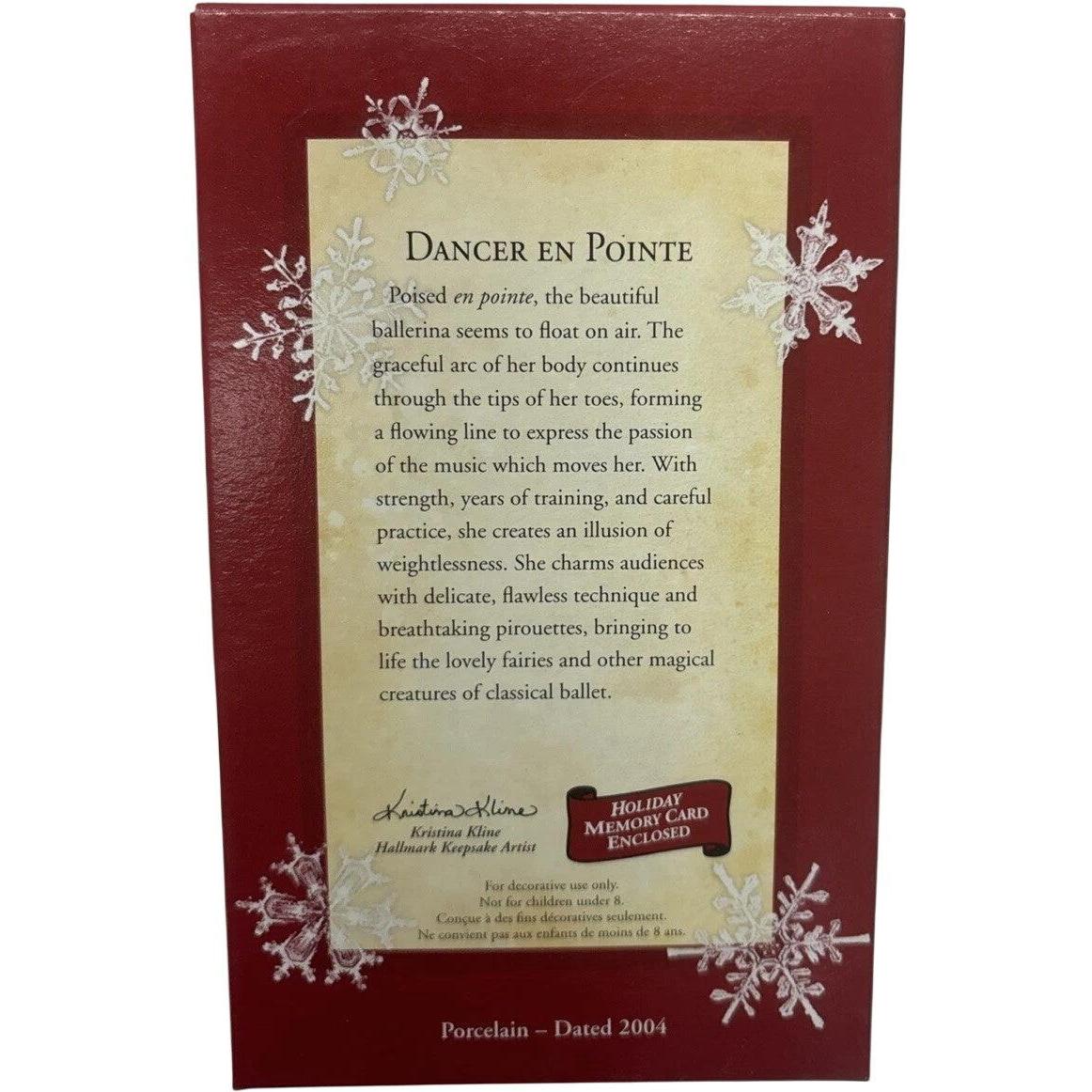 2004 Dancer En Pointe Hallmark Ornament (Ballet) QXG5394