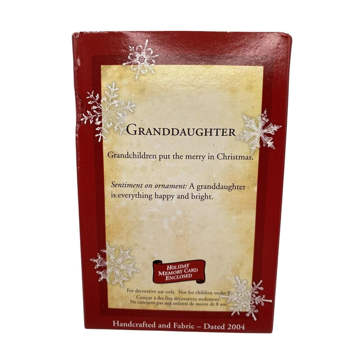 2004 GrandDaughter Hallmark Ornament (GrandDaughter) QXG5571 Image5