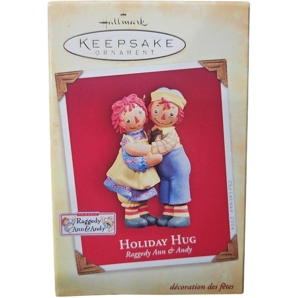 2004 Holiday Hug Hallmark Ornament (Raggedy Ann & Andy) QXI5284