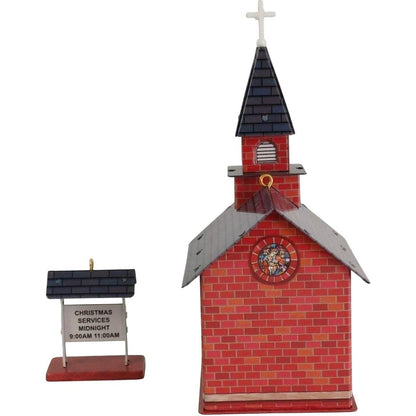 2004 Hometown Church Hallmark Ornament (Town and Country) QX8201
