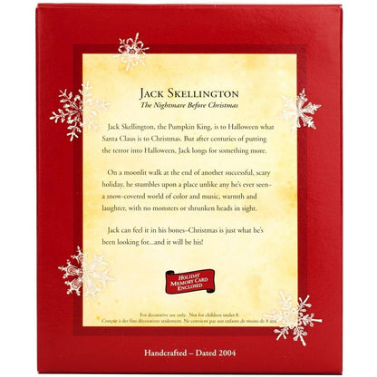 2004 Jack Skellington Hallmark Ornament (Tim Burton's The Nightmare Before Christmas) QXI8644