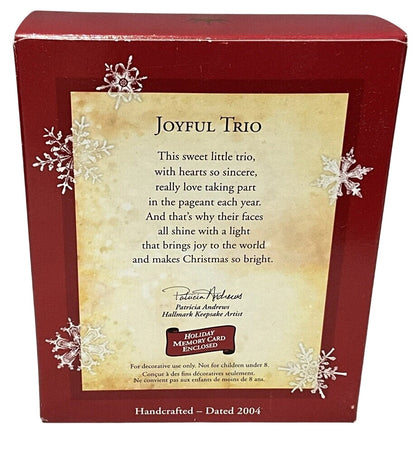 2004 Joyful Trio Hallmark Ornament (Joy to the World) QXG5481