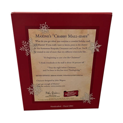 2004 Maxine's Crabby Mall-idays Hallmark Ornament (Maxine) QLX7641 Image6