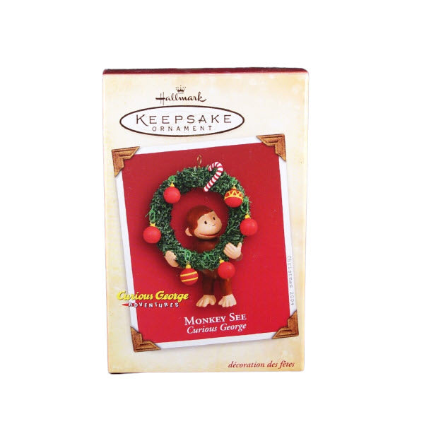 2004 Monkey See Hallmark Ornament (Curious George) QXI8654