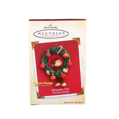 2004 Monkey See Hallmark Ornament (Curious George) QXI8654