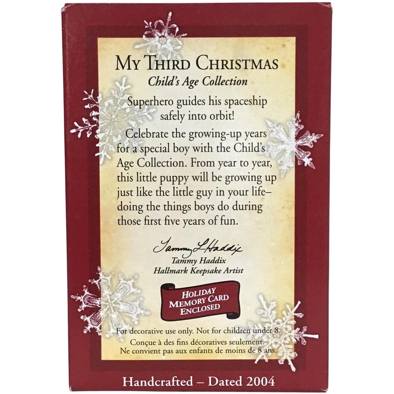 2004 My Third Christmas Hallmark Ornament (Child's Age Collection) QXG5681