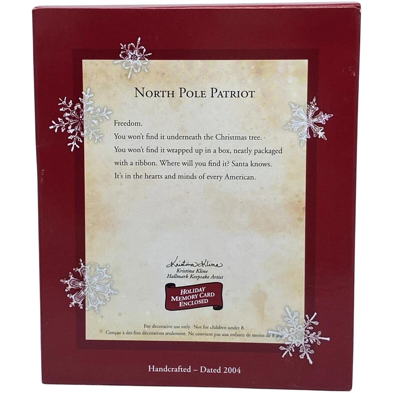 2004 North Pole Patriot Hallmark Ornament (Patriotic Santa) QXG5451