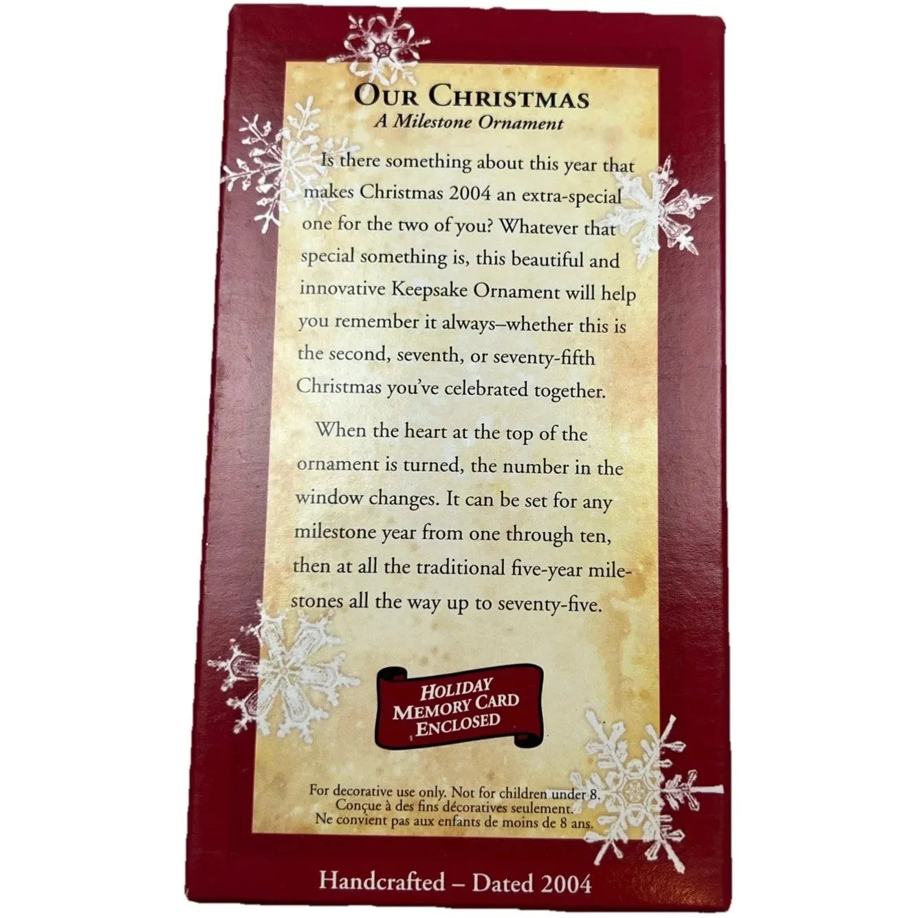 2004 Our Christmas Hallmark Ornament (A Milestone Ornament) QXG5341