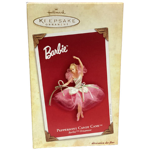 2004 Peppermint Candy Cane Hallmark Ornament (Barbie) QXI8544