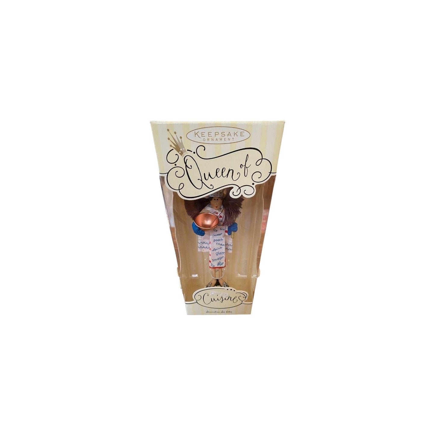 2004 Queen of Cuisine, Straight Hair Brunette (Decoration Des Fetes) Hallmark Ornament QP1841 Image2