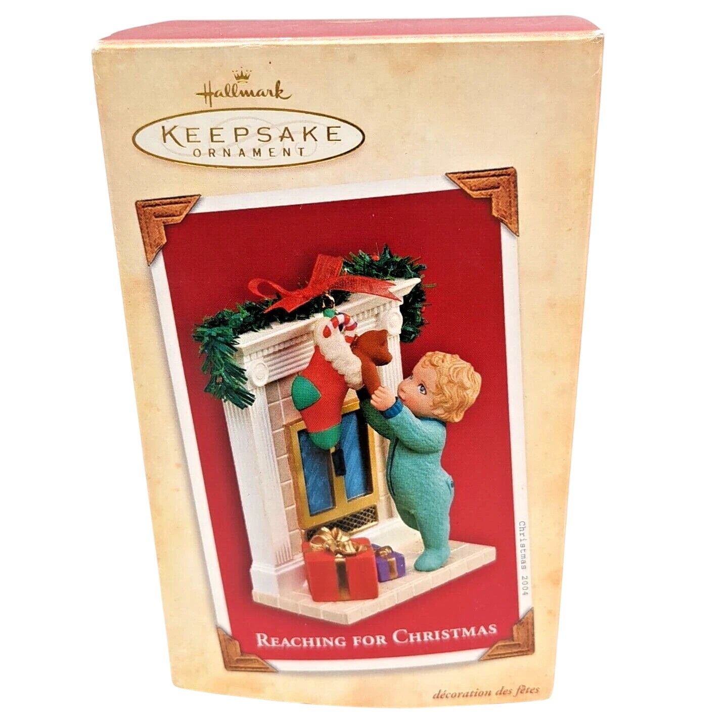 2004 Reaching for Christmas Hallmark Ornament (Fireplace) QXG5474
