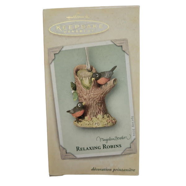 2004 Relaxing Robins Hallmark Ornament (Nature's Sketchbook) QEO8321