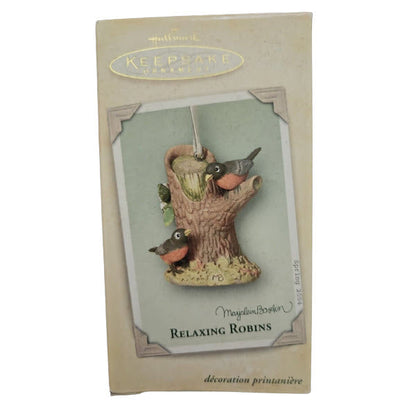 2004 Relaxing Robins Hallmark Ornament (Nature's Sketchbook) QEO8321