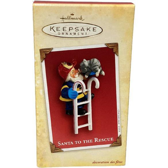 2004 Santa to the Rescue Hallmark Ornament (Firefighter) QXG5431