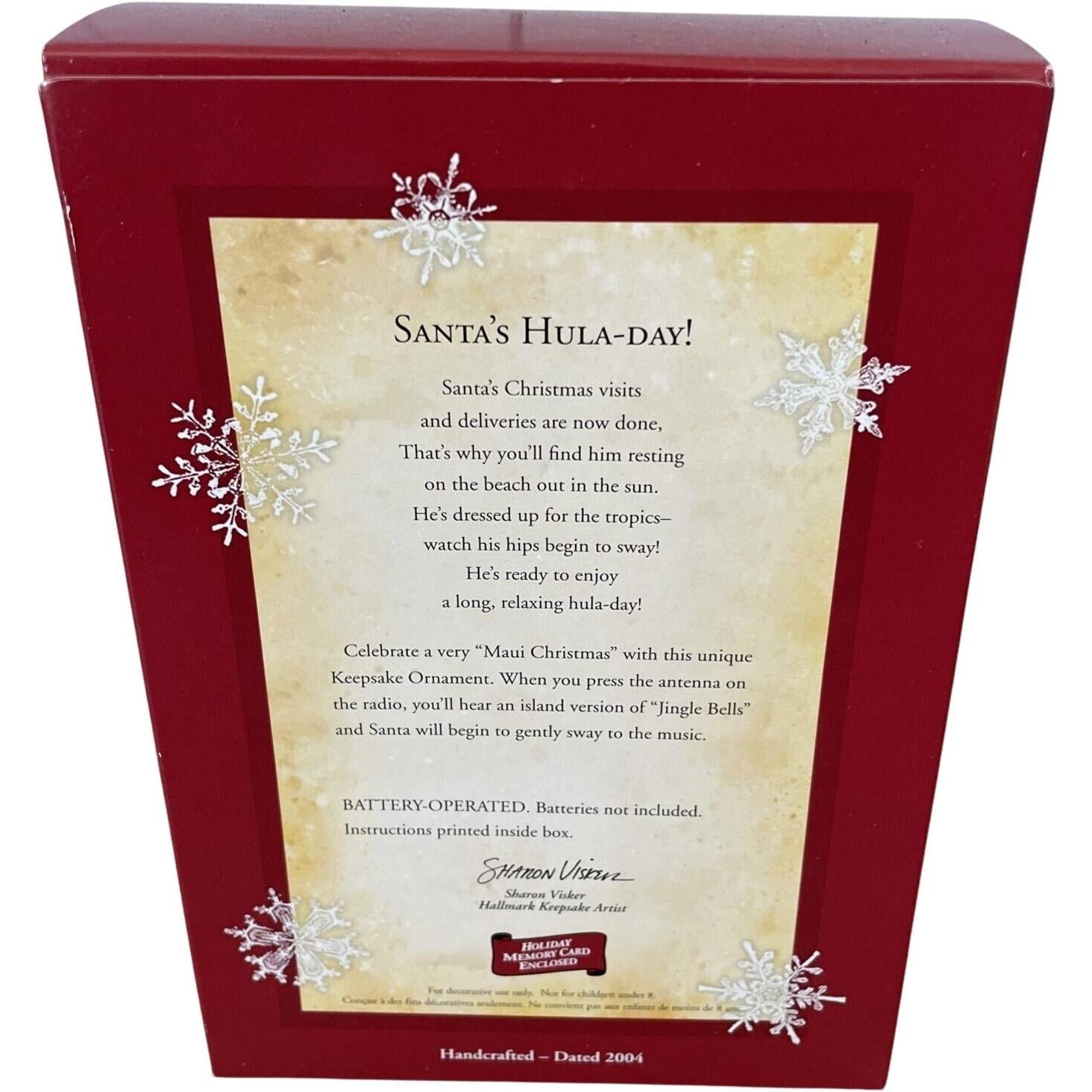 2004 Santa's Hula-Day! Hallmark Ornament (Beach) QLX7631