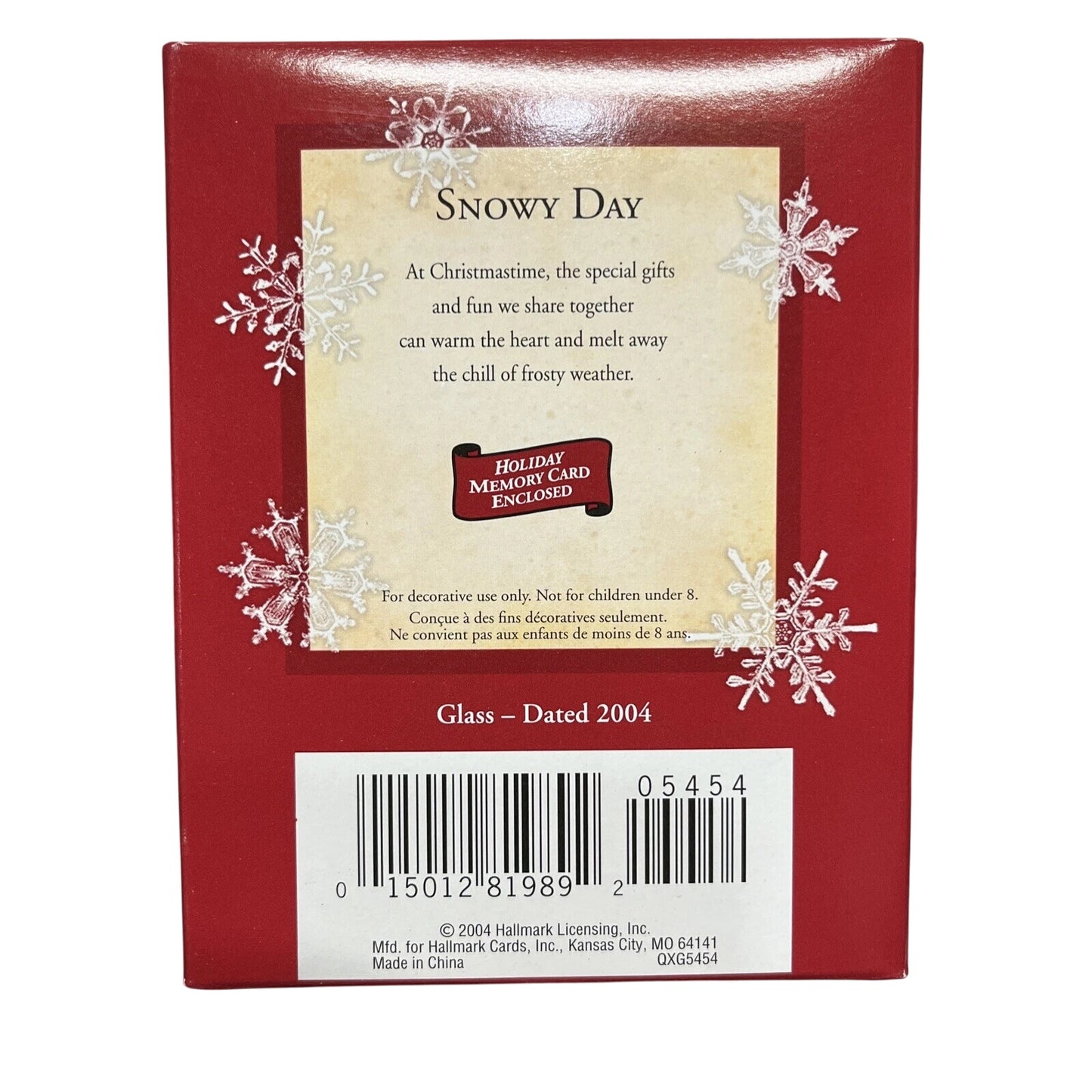 2004 Snowy Day Hallmark Ornament (Ball) QXG5454
