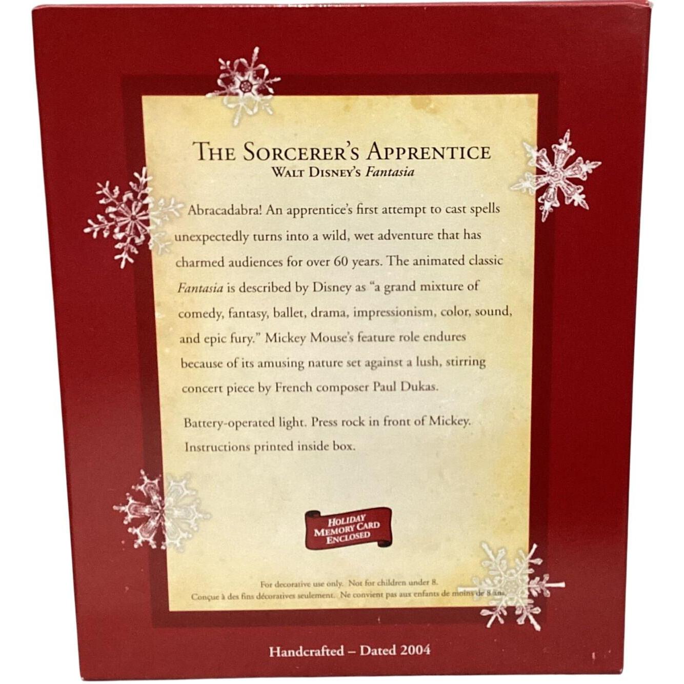 2004 The Sorcerer's Apprentice Hallmark Ornament (Walt Disney's Fantasia) QXD5011
