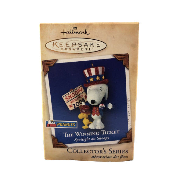2004 The Winning Ticket Hallmark Ornament (Spotlight on Snoopy) QX8371
