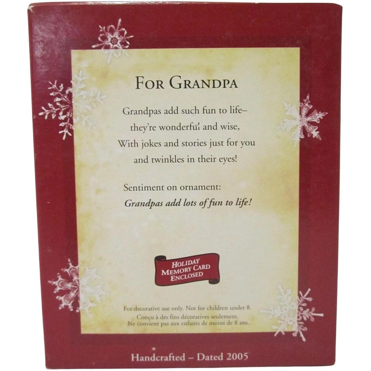 2005 For Grandpa Hallmark Ornament (Photo Holder) QXG4702