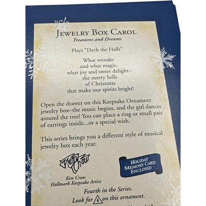 2005 Jewelry Box Carol Hallmark Ornament (Treasures and Dreams) QX2172