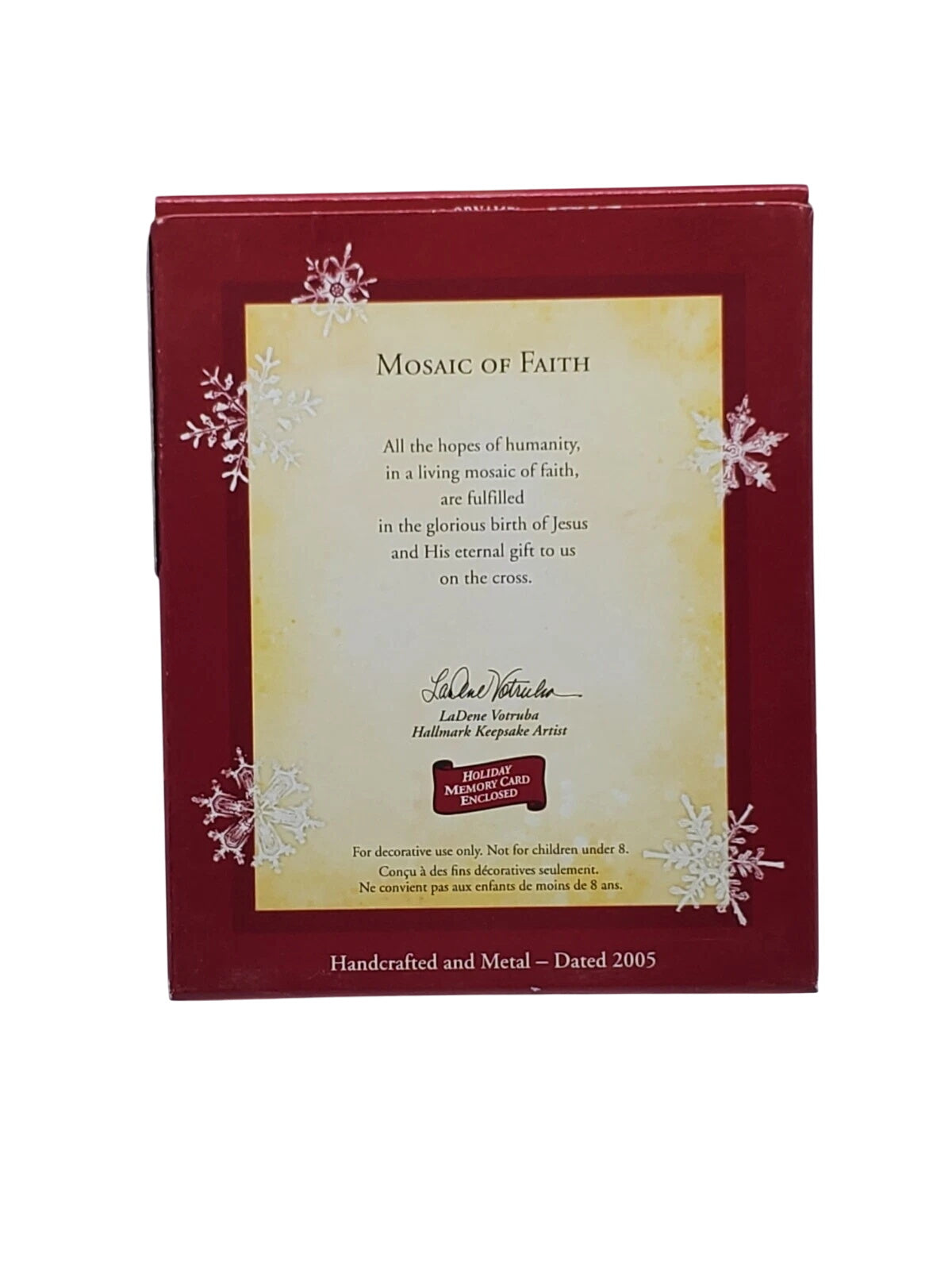 2005 Mosaic of Faith Hallmark Ornament (Cross) QXG4352