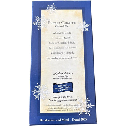 2005 Proud Giraffe Hallmark Ornament (Carousel Ride) QX2012