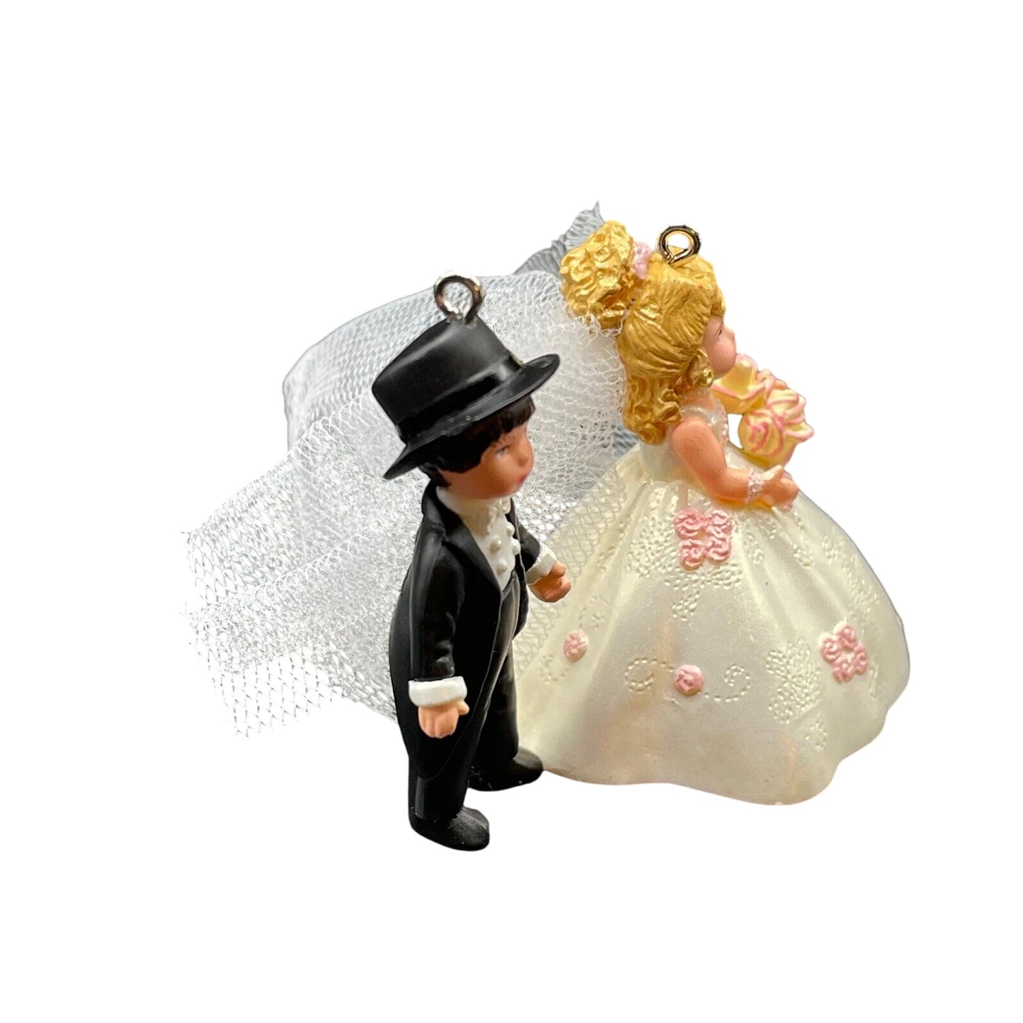 2005 Rosette Dreams Bride and Groom Hallmark Ornament (Madame Alexander) QXM2082