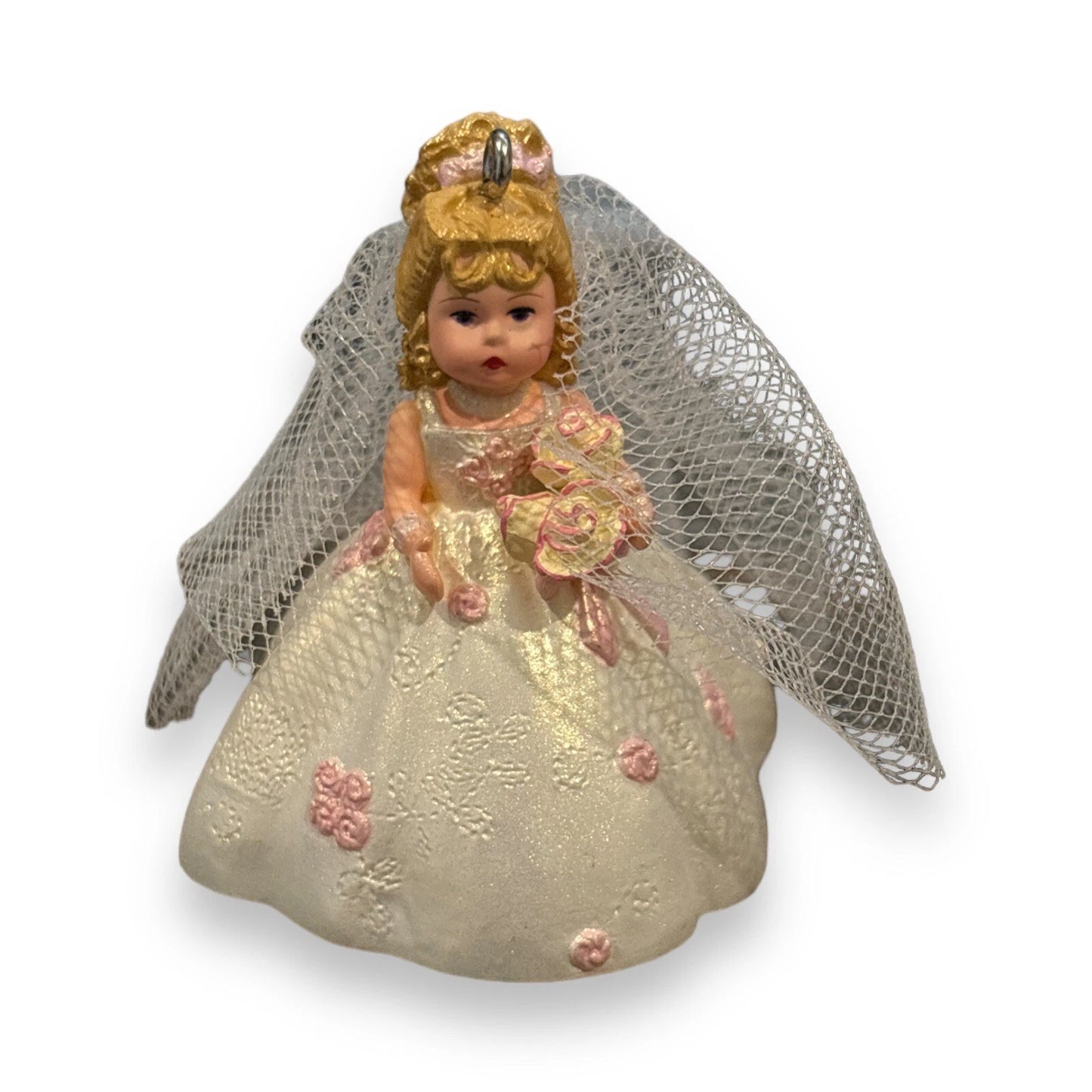 2005 Rosette Dreams Bride and Groom Hallmark Ornament (Madame Alexander) QXM2082