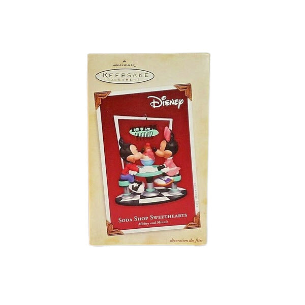 2005 Soda Shop Sweethearts Hallmark Ornament (Mickey and Minnie) QRP4072