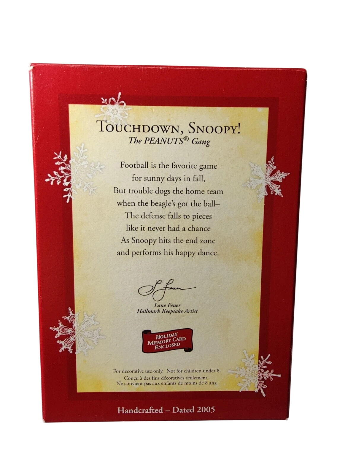 2005 Touchdown Snoopy Hallmark Ornament (Peanuts) QXI6285