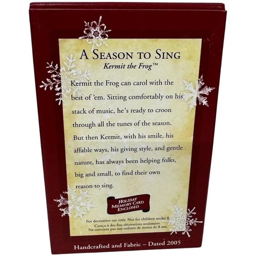 2005 A Season to Sing Hallmark Ornament (Kermit the Frog,The Muppets) QXI6242