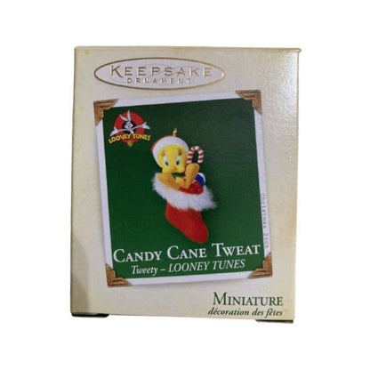 2005 Candy Cane Tweat Hallmark Ornament (Tweety - LOONEY TUNES) QXM8752