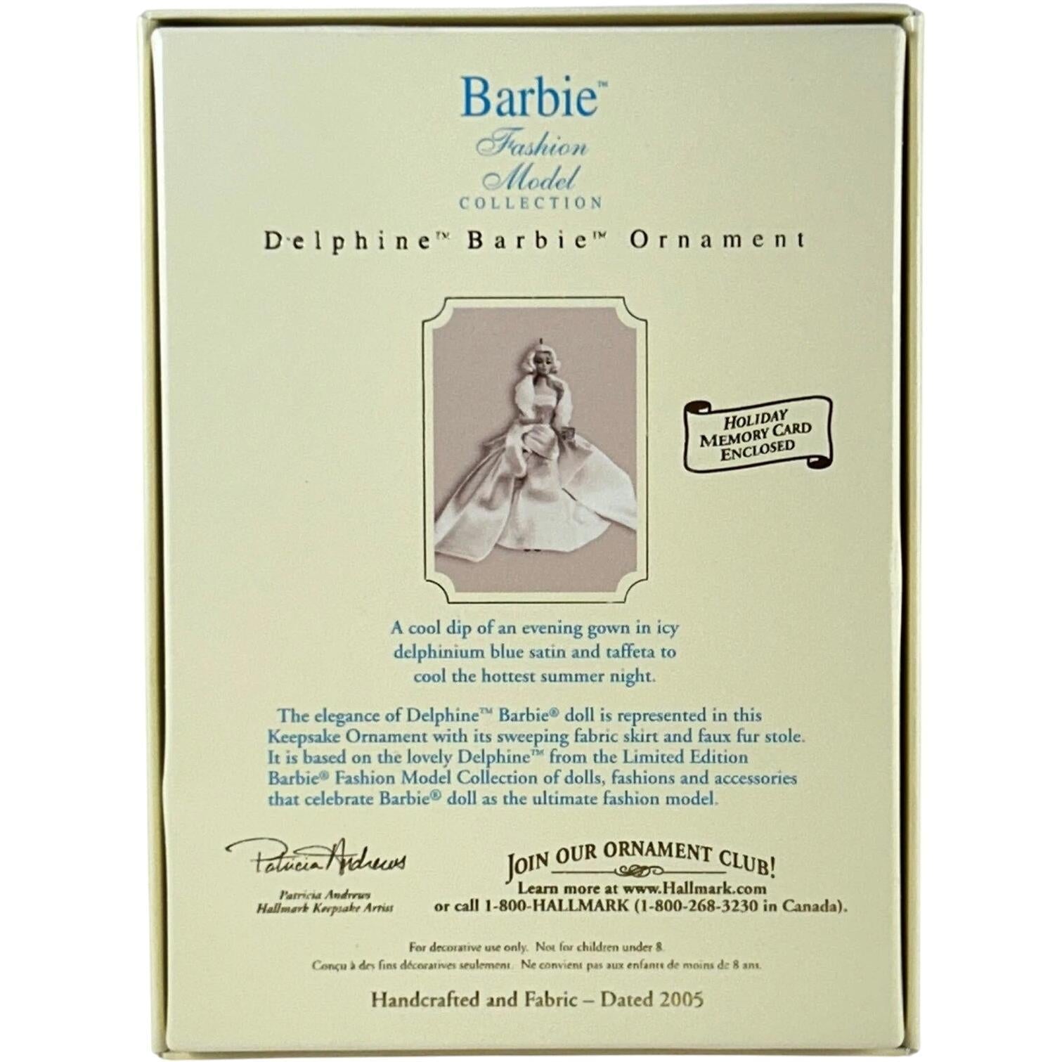 2005 Delphine™ Barbie™ Ornament Hallmark Ornament (Barbie) QXI6432
