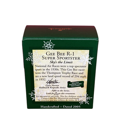 2005 Gee Bee R‑1 Super Sportster Hallmark Ornament (Sky's the Limit Miniature) QXM2072