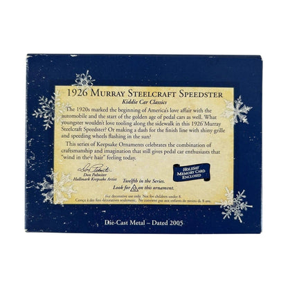 2005 Hallmark Ornament (1926) Murray Steelcraft Speedster Hallmark Ornament (Kiddie Car Classics) QX2295 Image6