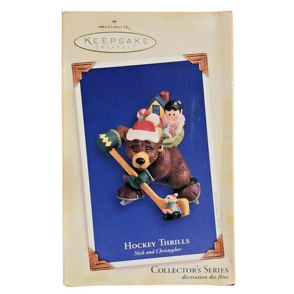 2005 Hockey Thrills Hallmark Ornament (Nick and Christopher) QX2152