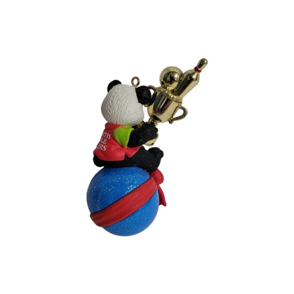 2005 Holiday Roller Panda Bear (Panda) Carlton Cards Heirloom Ornament CXOR-112Y Image4