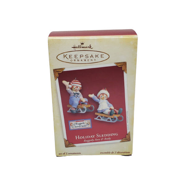 2005 Holiday Sledding Hallmark Ornament (Raggedy Ann & Andy) QXI6282