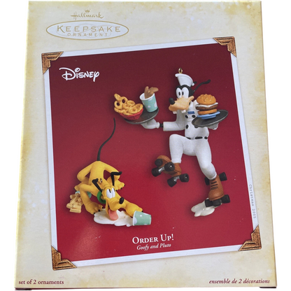 2005 Order Up! Hallmark Ornament (Goofy and Pluto) QRP4082