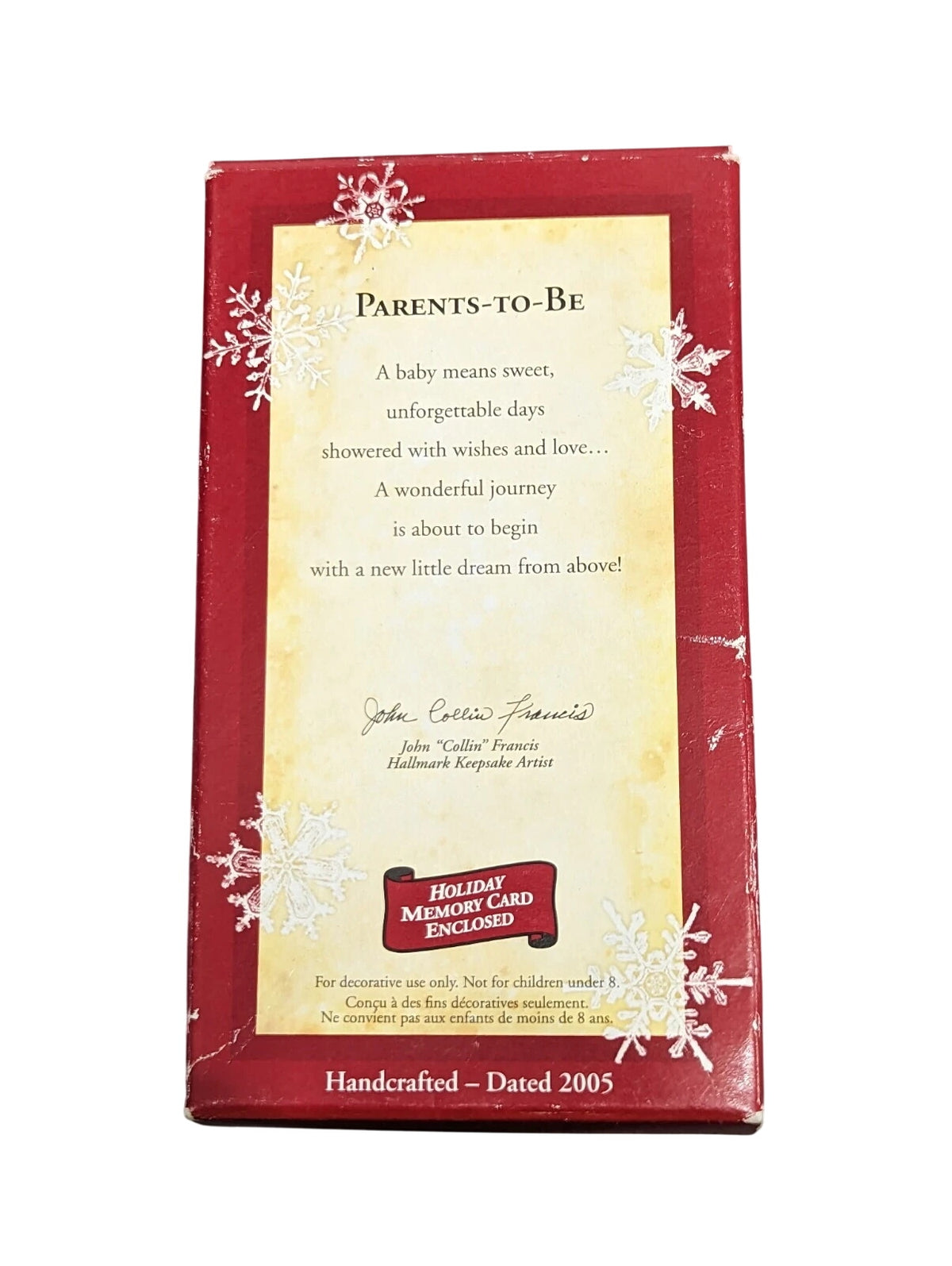 2005 Parents-To-Be Hallmark Ornament (Parents-To-Be) QXG4605 Image6