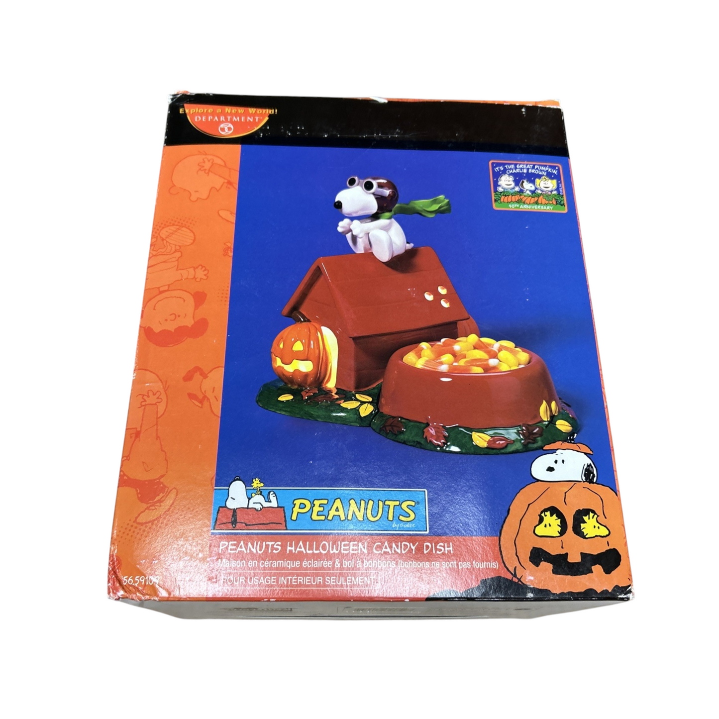 2005 Peanuts Halloween Candy Dish – Snoopy Department 56 56.59109 Image2
