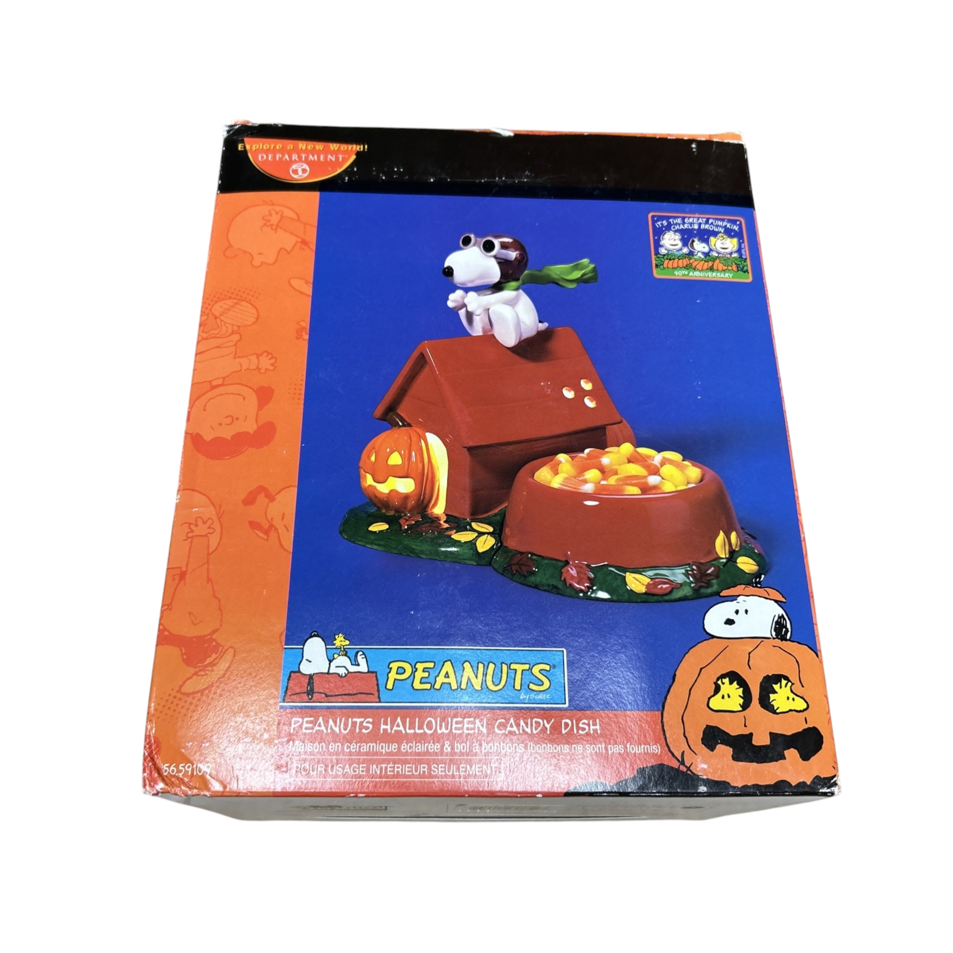 2005 Peanuts Halloween Candy Dish – Snoopy Department 56 56.59109 Image2