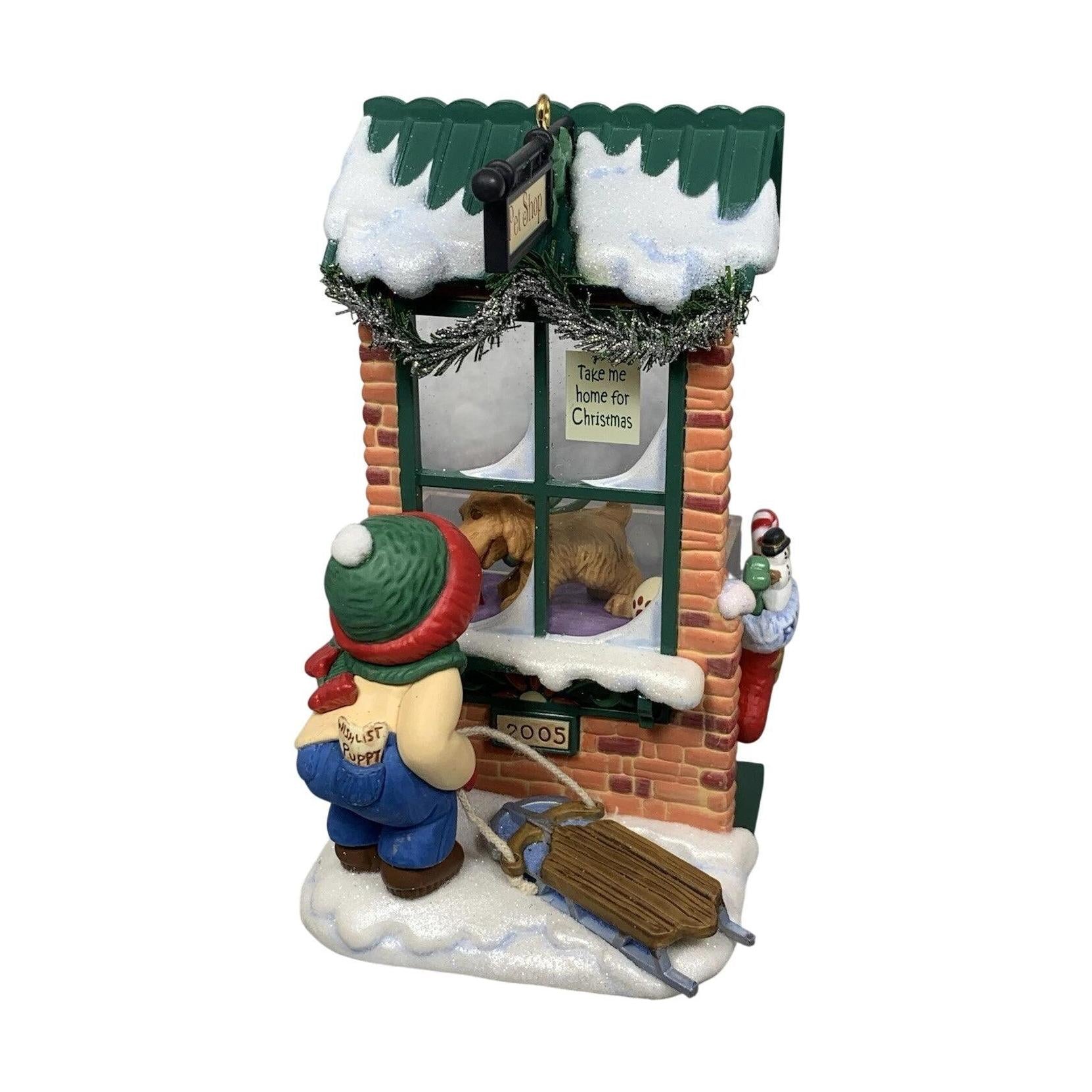 2005 Pet Shop Hallmark Ornament (Christmas Window) QXC5003 Image1