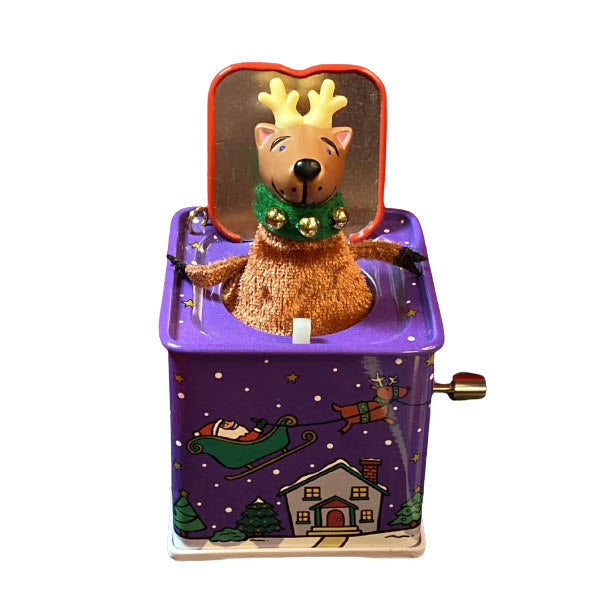2005 Pop! Goes The Reindeer Hallmark Ornament (Jack-in-the-Box Memories) QX2125