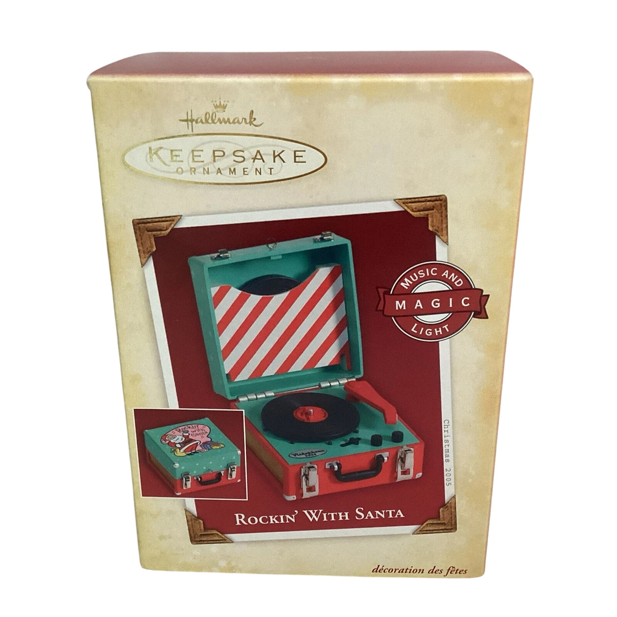 2005 Rockin' With Santa Hallmark Ornament (Vinyl Record Player) QLX7622 Image2