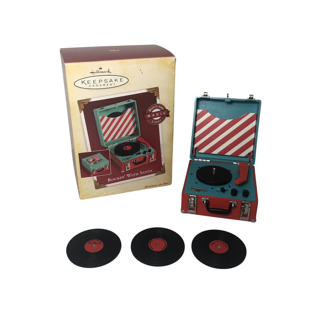 2005 Rockin' With Santa Hallmark Ornament (Vinyl Record Player) QLX7622 Image8